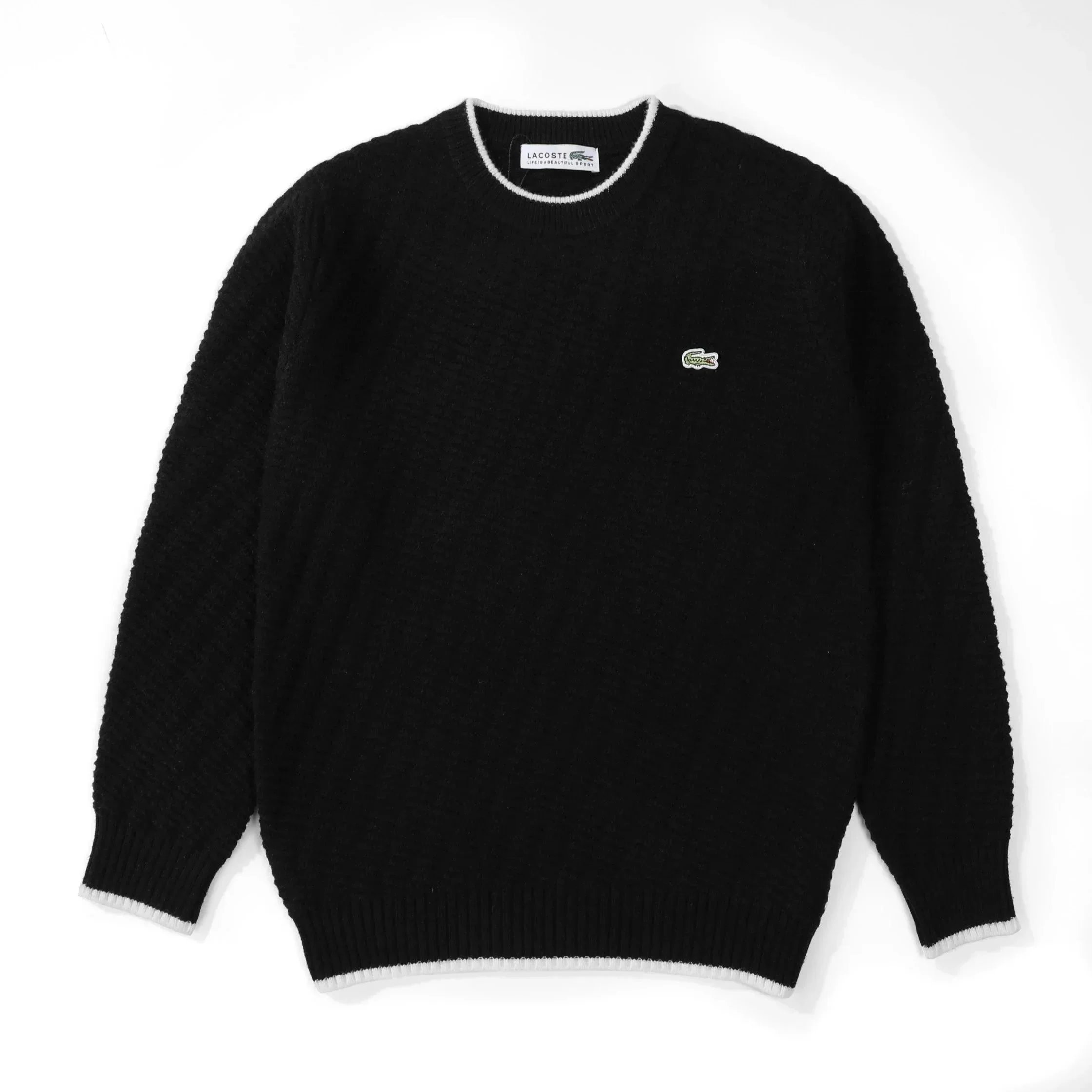 Lacoste Knitwear Crewneck crocodile-logo sweater — 31