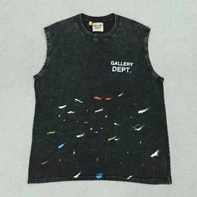 Gallery Dept. Paint Splatter Sleeveless Denim Tee