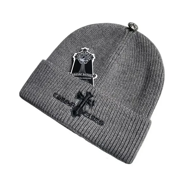 Chrome Hearts Hats Embroidered cross-motif beanie product detail image 38