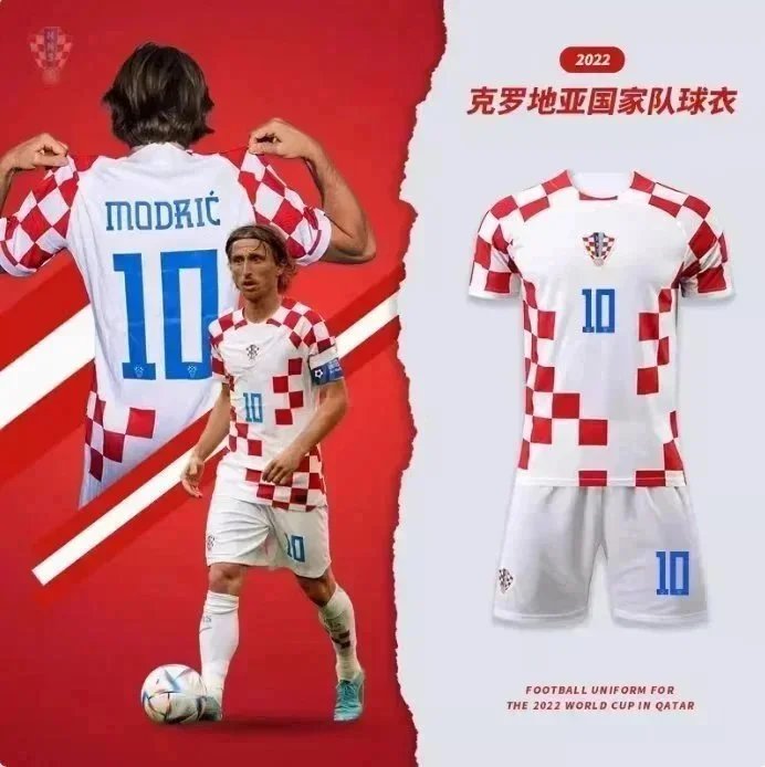 Croatia National Team 2022 World Cup Home Kit (Modrić #10) Sports Jerseys [30 styles] | 7468888594