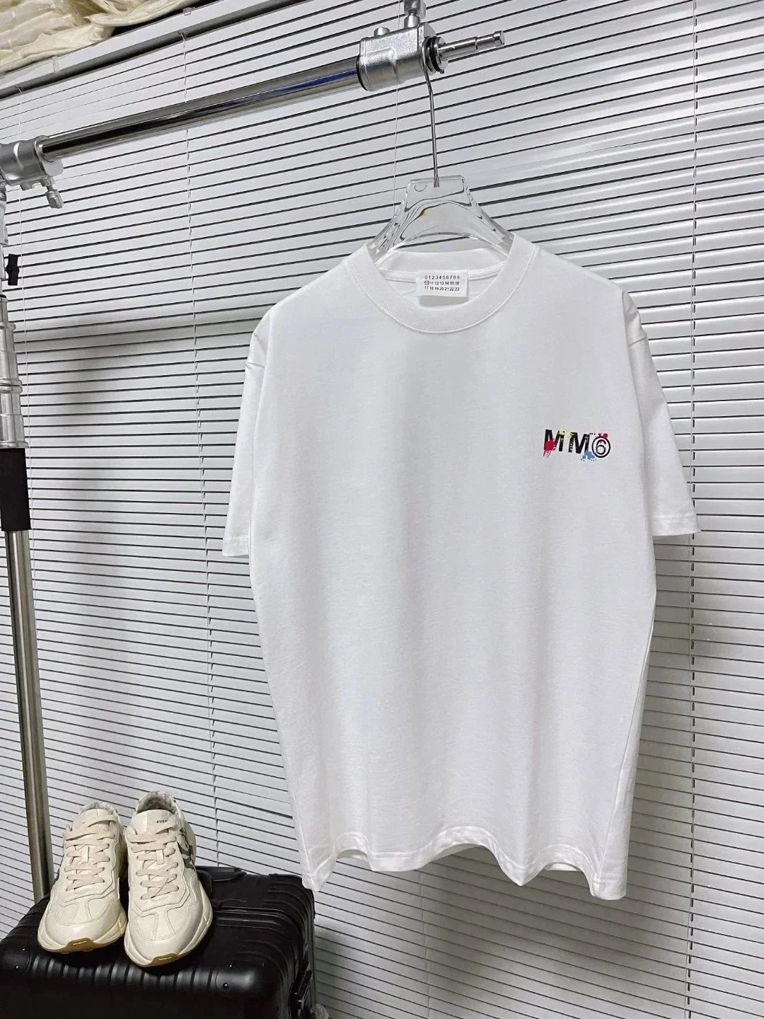 MM6 Maison Margiela T-Shirts Numbered logo print short-sleeve T-shirt image 14