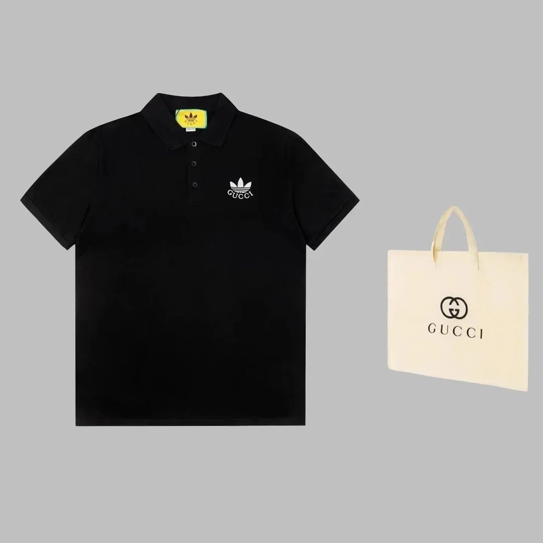 Gucci Shirts Short-Sleeve Polo Shirt with Trefoil Logo image 4