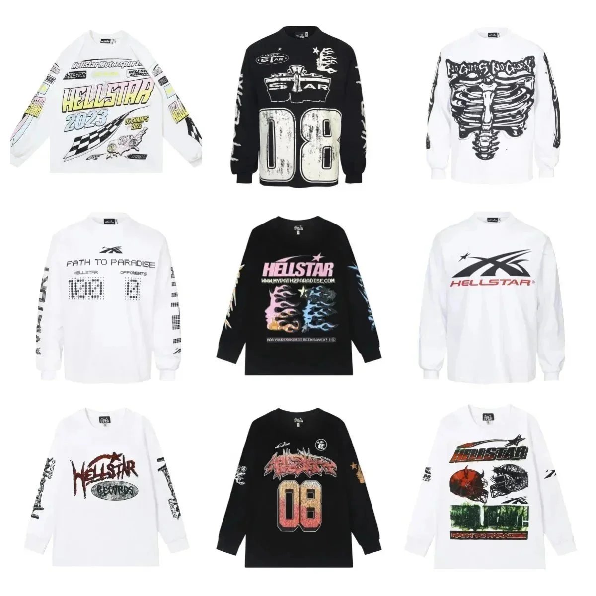 Hellstar Graphic Long Sleeve T-Shirts [25 styles] | 7522846330 product reference