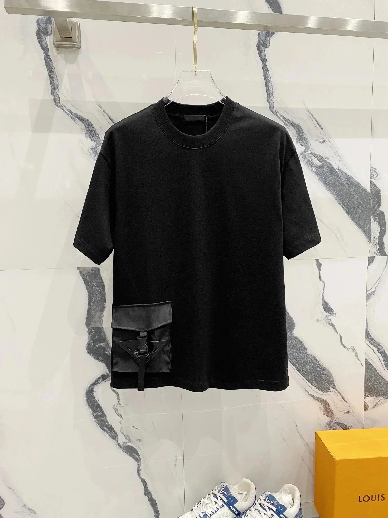 Prada T-Shirts Short-Sleeve Logo T-Shirt — 4