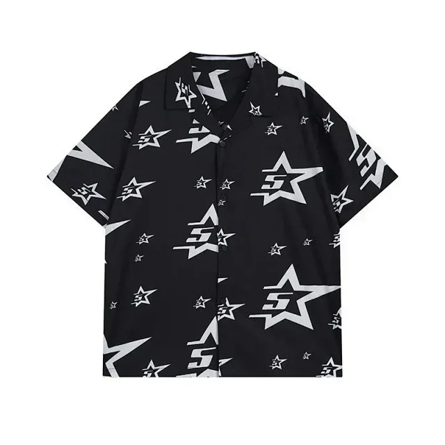 Unbranded Shirts Short-Sleeve Button-Up Star Print Shirt product detail image 2
