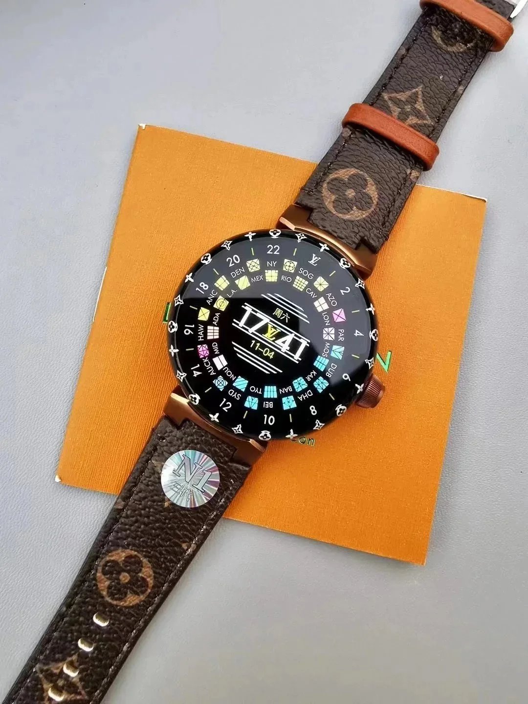 Louis Vuitton Tambour Horizon Smartwatch with Monogram Leather Strap