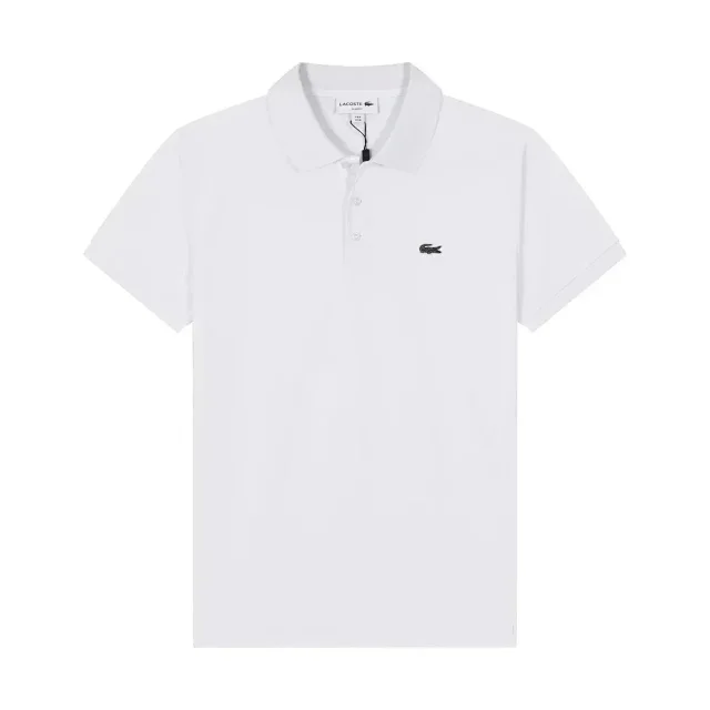 Lacoste Shirts Short-sleeve polo shirt with crocodile chest patch product detail image 3