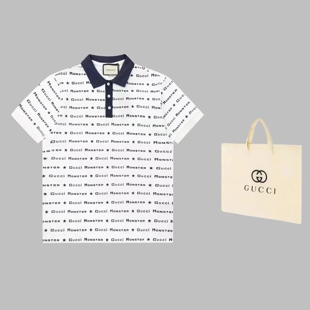 Gucci Shirts Short-Sleeve Polo Shirt with Trefoil Logo image 8