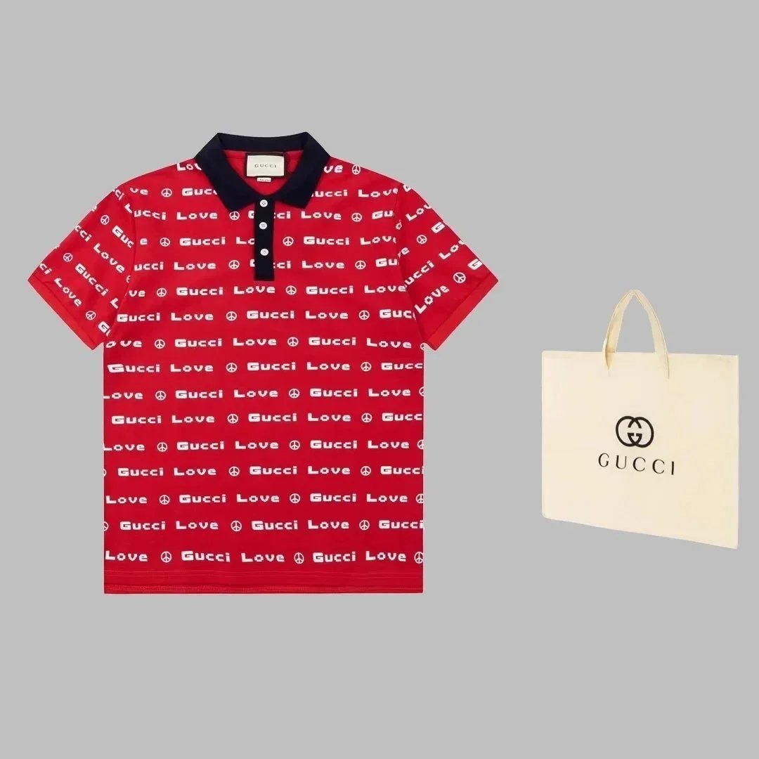 Gucci Shirts Short-Sleeve Polo Shirt with Trefoil Logo image 9