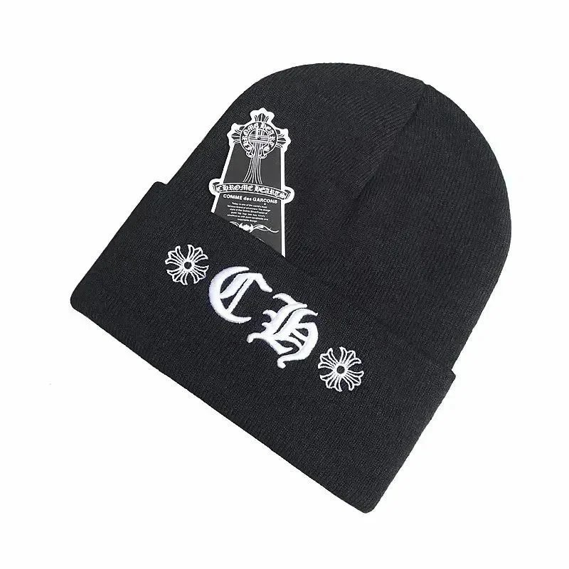Chrome Hearts Hats Embroidered cross-motif beanie — 17