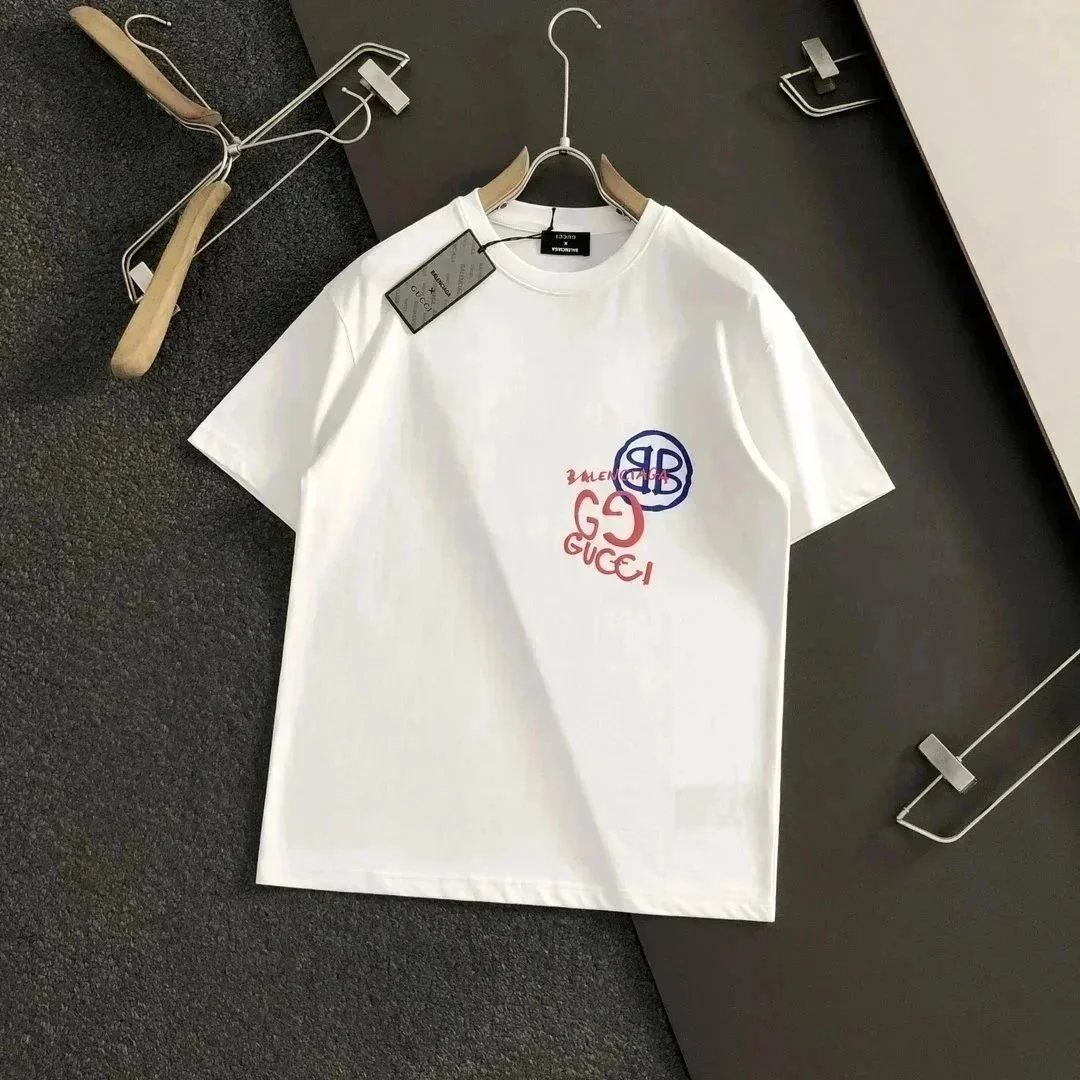Balenciaga T-Shirts Short-Sleeve Logo Print — 40