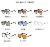 Aviator-Style Square Frame Sunglasses