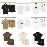 Luxury Brand Logo-Print Polo & T-Shirt/Shorts Sets [37 styles]