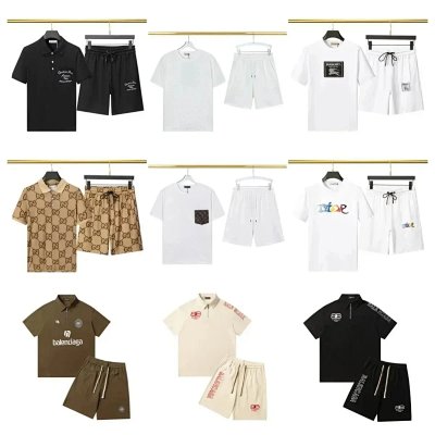 Luxury Brand Logo-Print Polo & T-Shirt/Shorts Sets [37 styles]