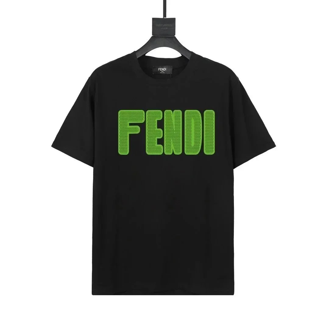 Fendi T-Shirts Short-Sleeve Graphic Logo T-Shirt image 8