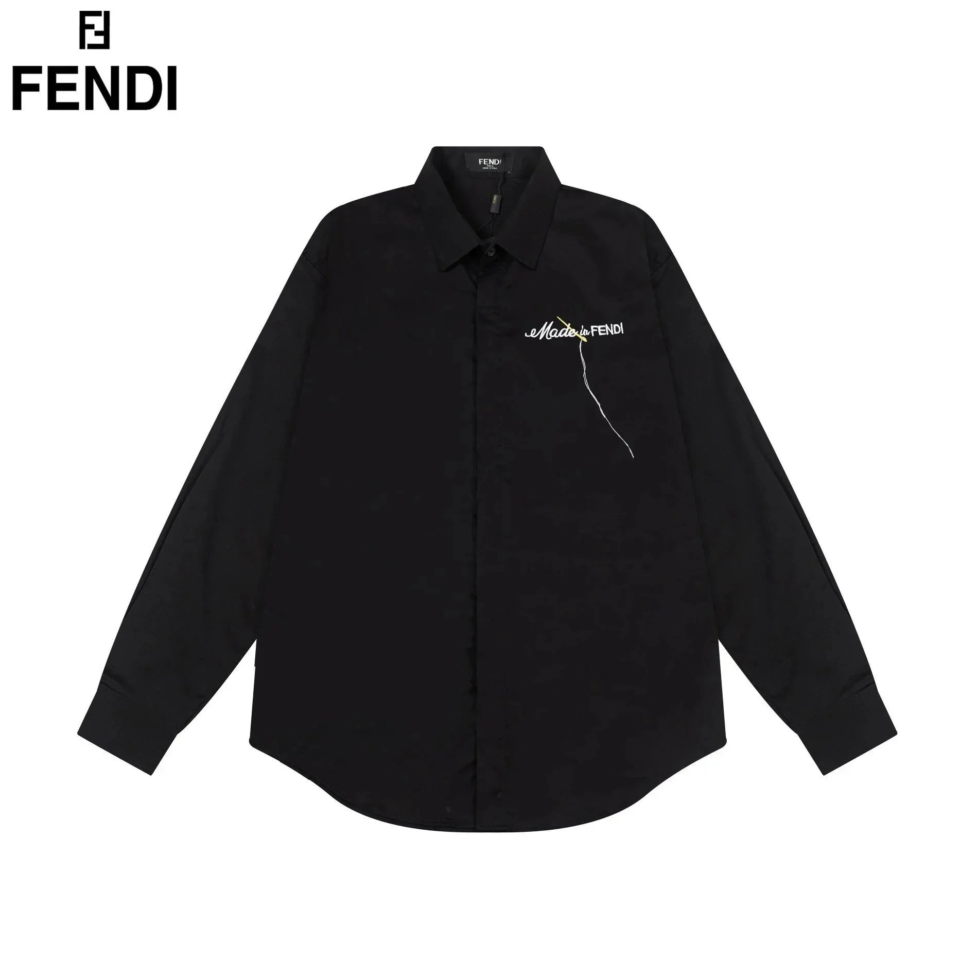Fendi Shirts Short-Sleeve Camp-Collar Printed Shirt — 14