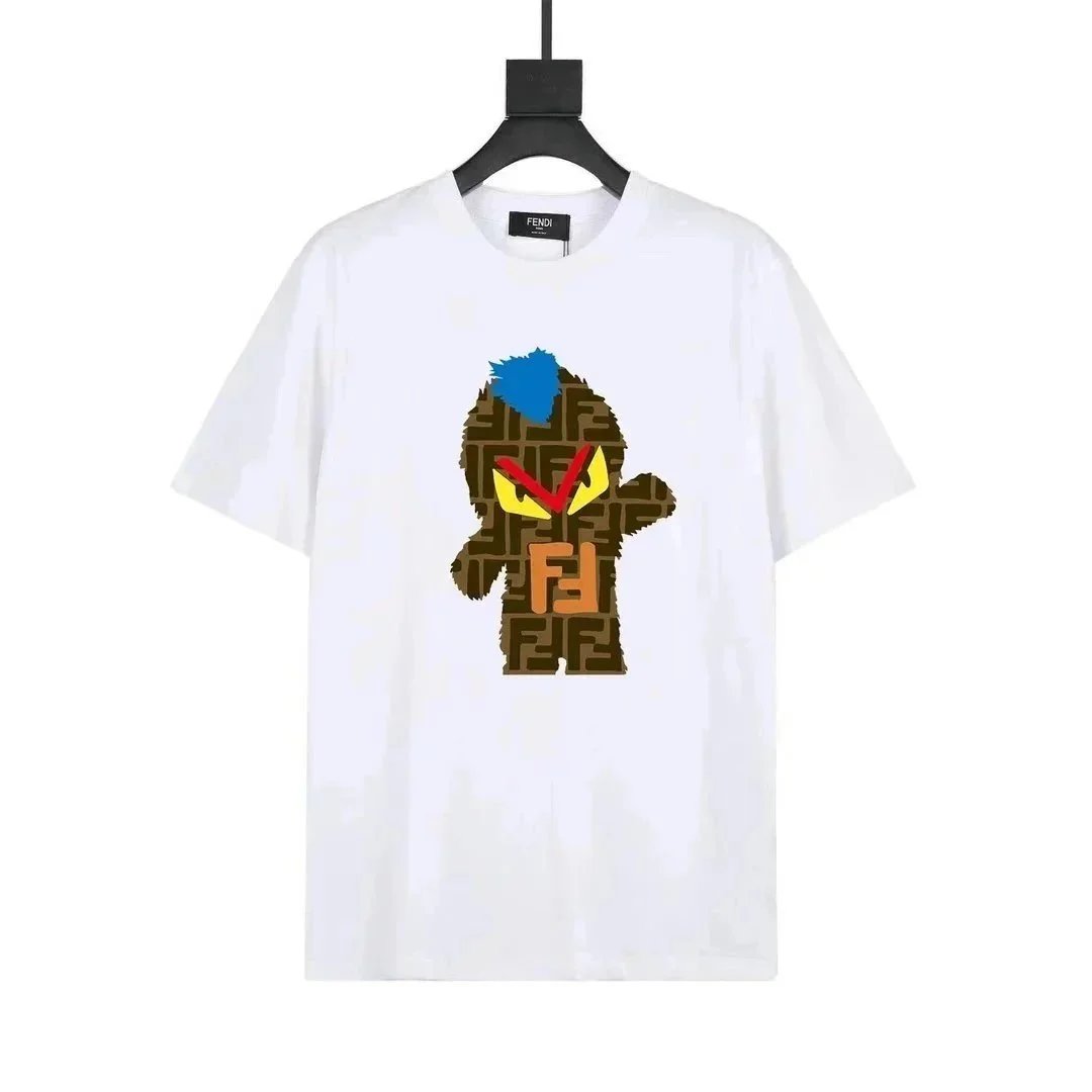 Fendi T-Shirts Short-Sleeve Graphic Logo T-Shirt — 26