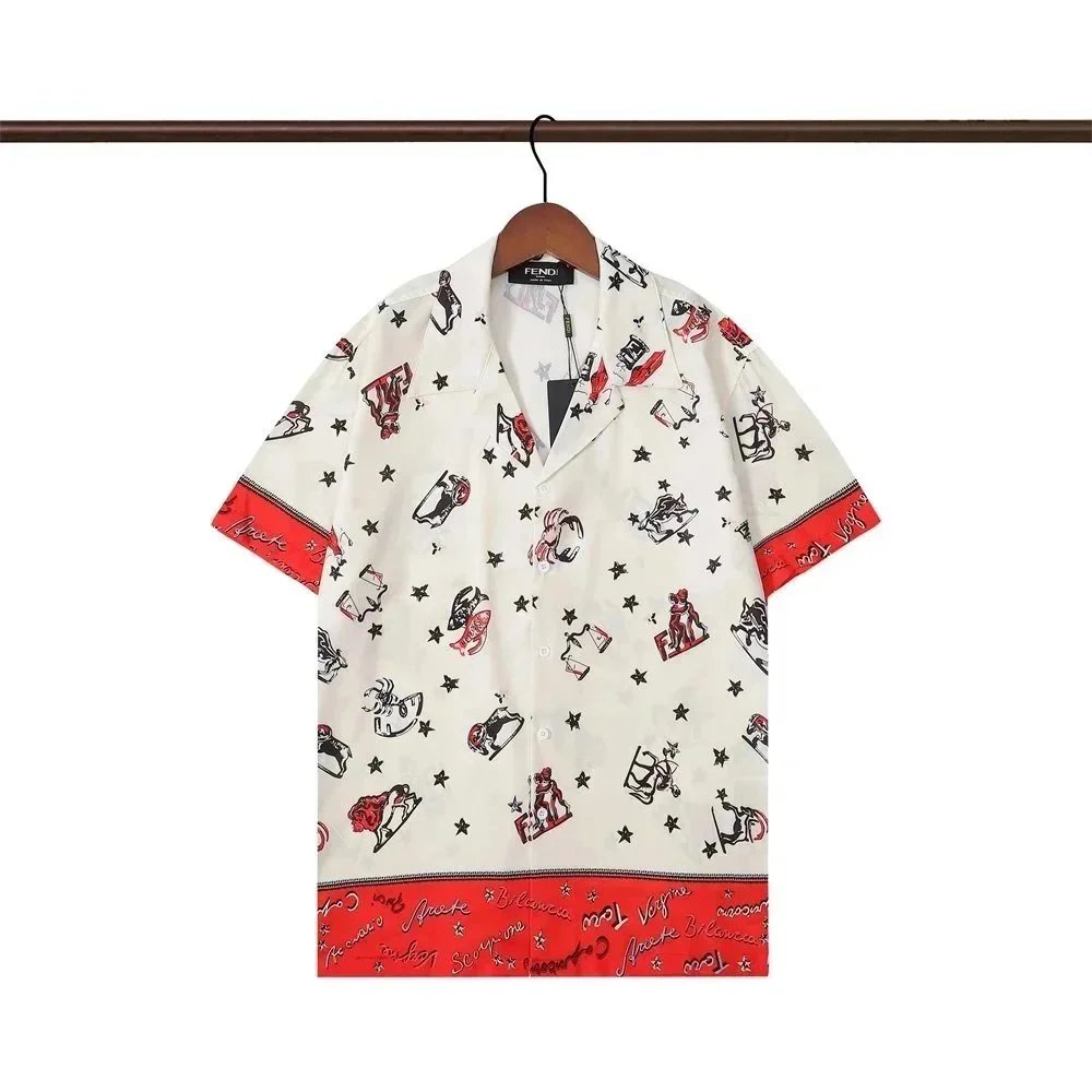 Fendi Shirts Short-Sleeve Camp-Collar Printed Shirt image 3