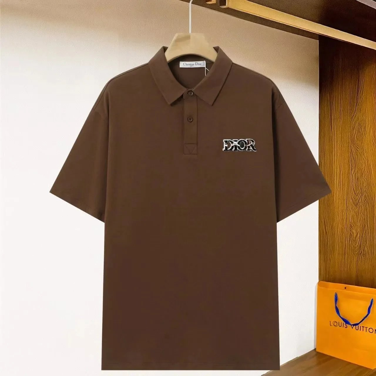 Dior T-Shirts Short-Sleeve Polo Shirt with Chest Logo image 2
