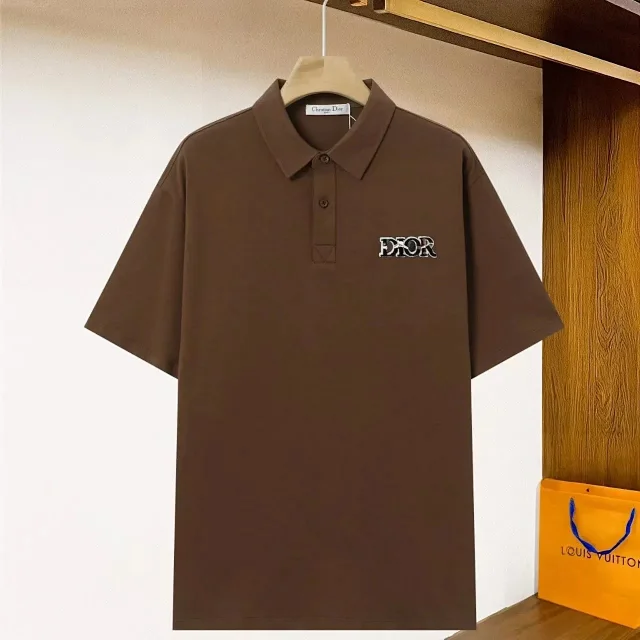 Dior T-Shirts Short-Sleeve Polo Shirt with Chest Logo product detail image 2