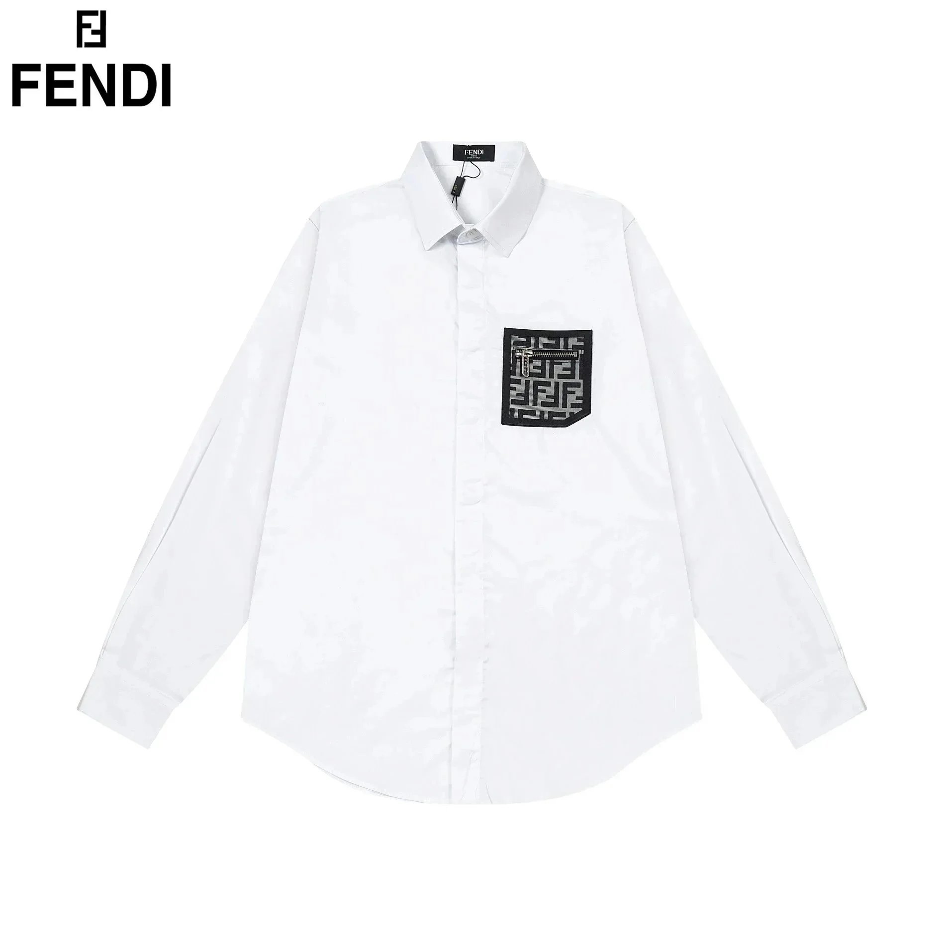 Fendi Shirts Short-Sleeve Camp-Collar Printed Shirt — 18