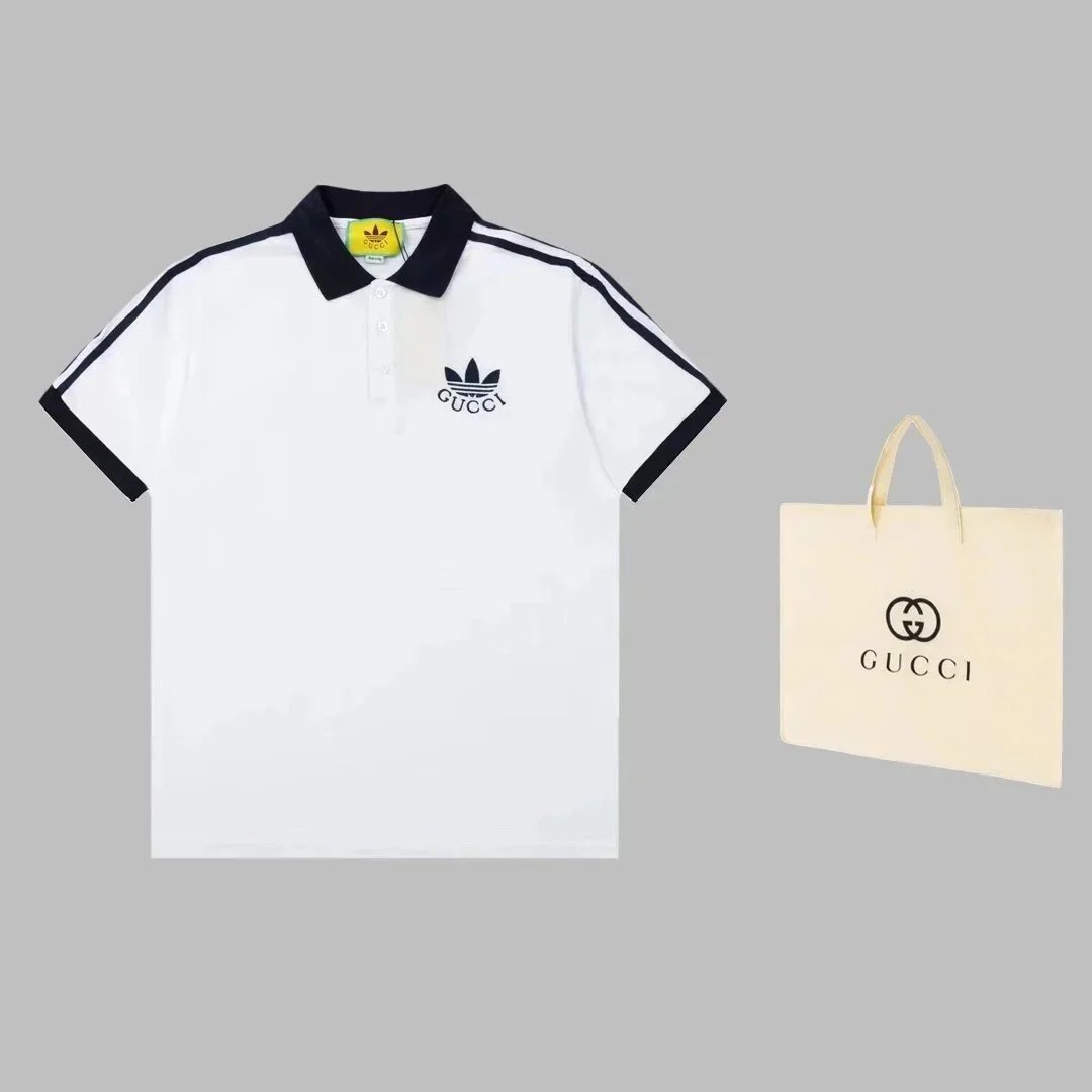 Gucci Shirts Short-Sleeve Polo Shirt with Trefoil Logo image 11