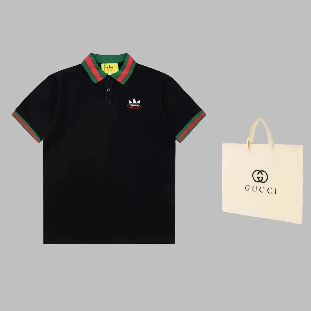 Gucci Shirts Short-Sleeve Polo Shirt with Trefoil Logo image 3