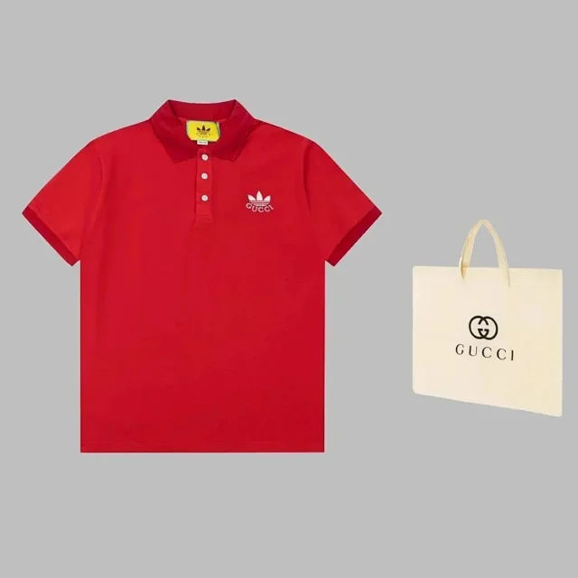 Gucci Shirts Short-Sleeve Polo Shirt with Trefoil Logo product detail image 2