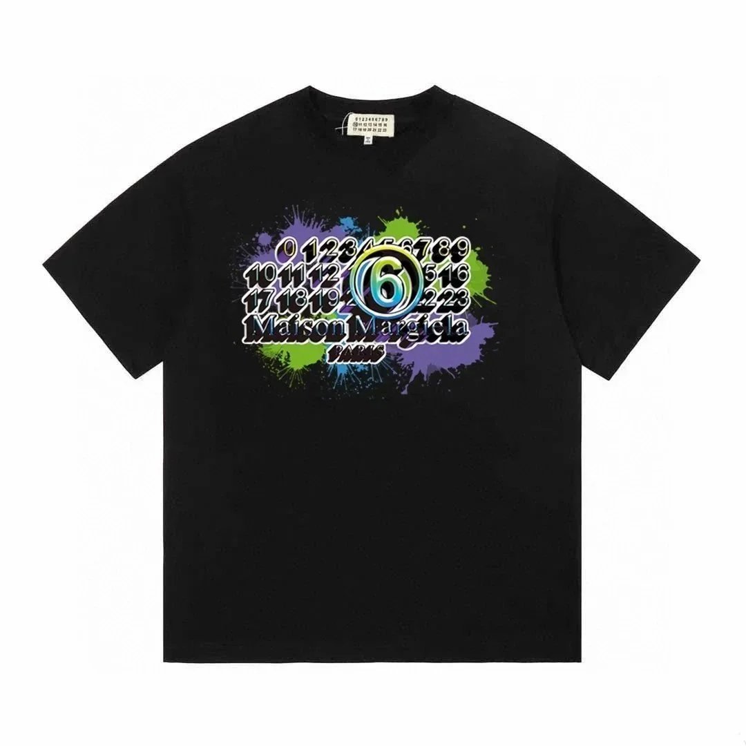 MM6 Maison Margiela T-Shirts Numbered logo print short-sleeve T-shirt — 18