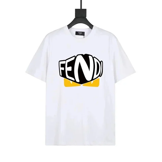 Fendi T-Shirts Short-Sleeve Graphic Logo T-Shirt product detail image 21