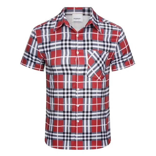 Burberry Shirts Short-Sleeve Check Button-Up Shirt product detail image 16