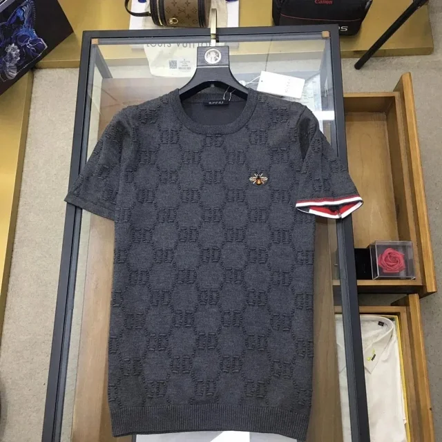 Gucci Short-sleeve logo knit tops and T-shirts product detail image 4