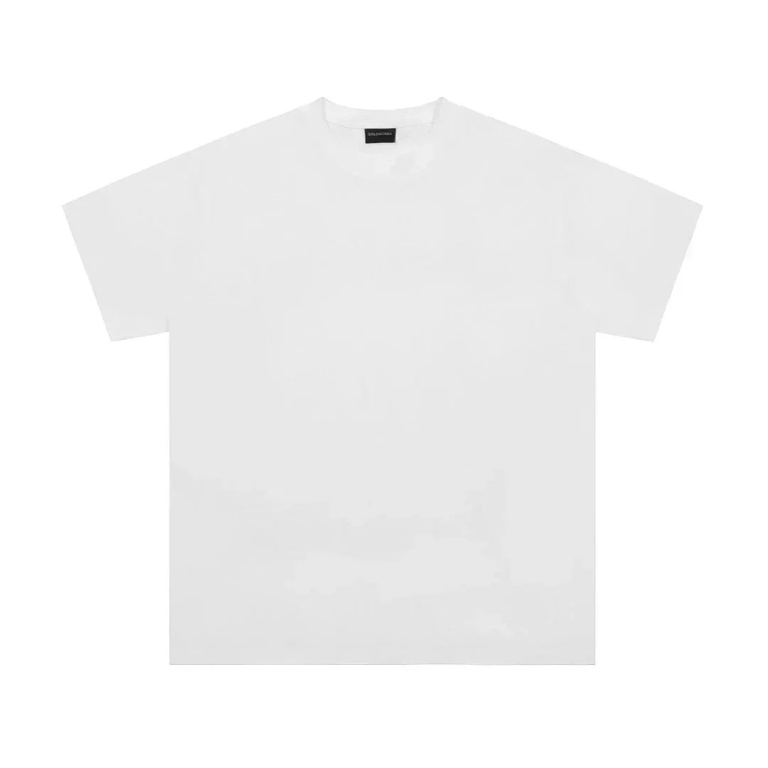 Balenciaga T-Shirts Short-sleeve graphic logo T-shirt — Pure White 002