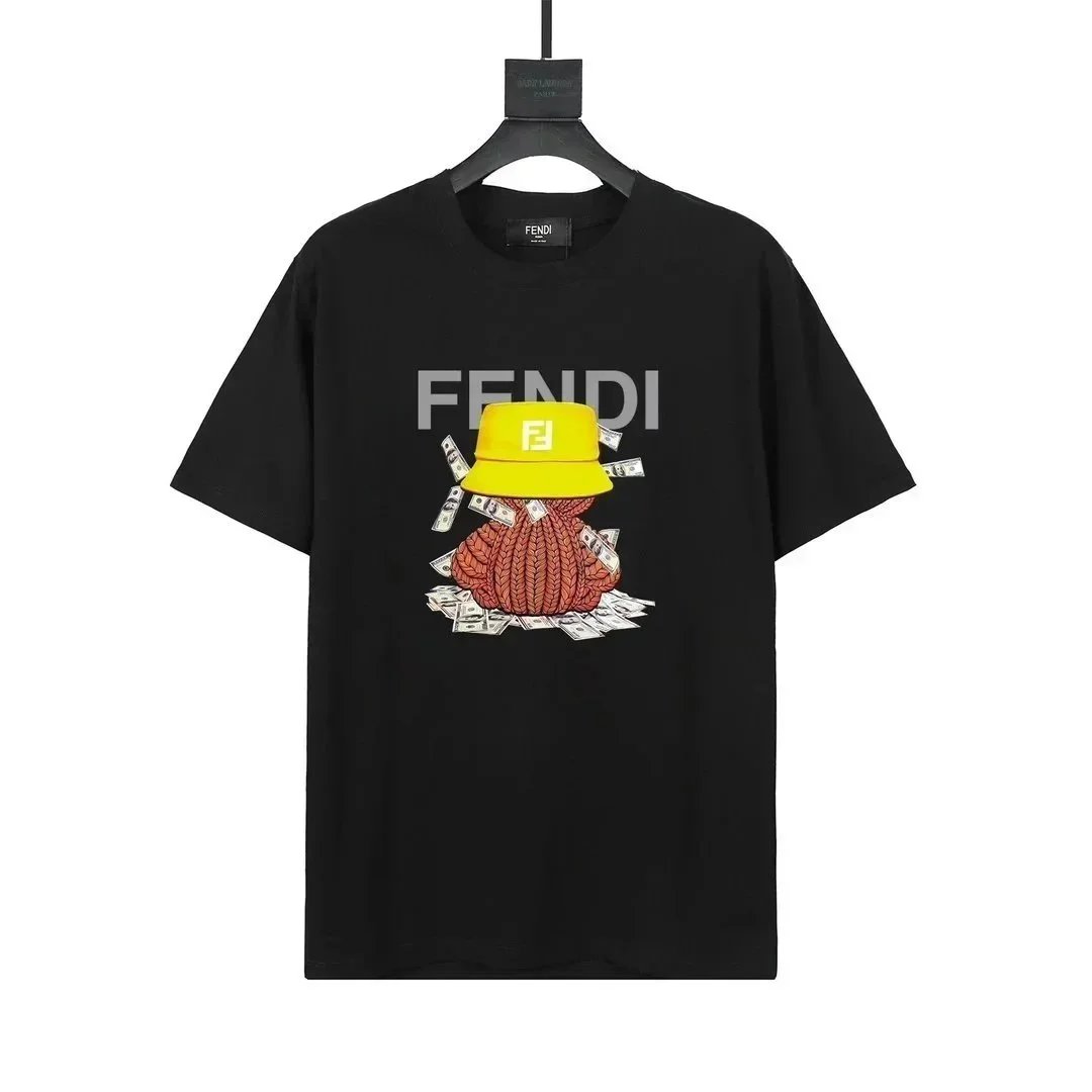 Fendi T-Shirts Short-Sleeve Graphic Logo T-Shirt image 6