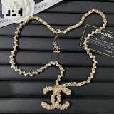 Chanel CC Pearl-Embellished Chain Necklace