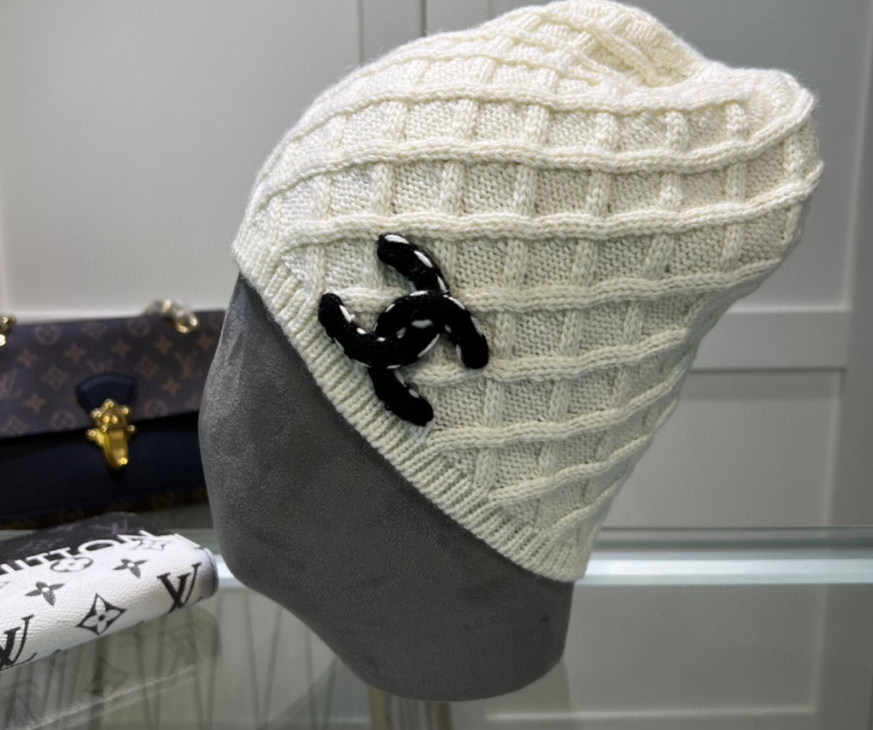 Chanel Hats Cable-Knit Logo Beanie image 14