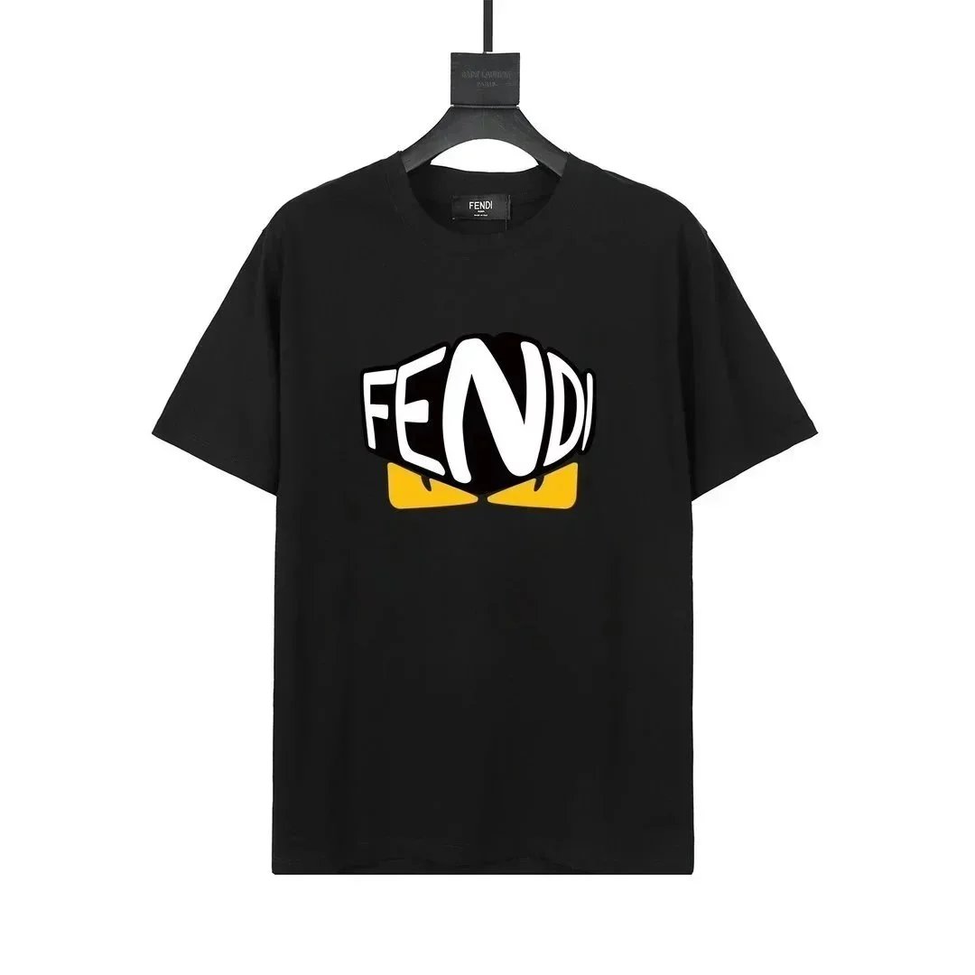 Fendi T-Shirts Short-Sleeve Graphic Logo T-Shirt image 12