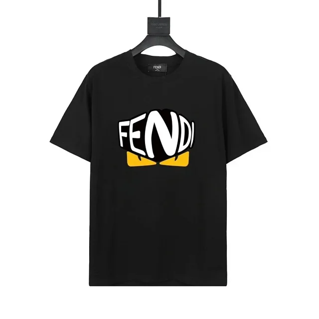 Fendi T-Shirts Short-Sleeve Graphic Logo T-Shirt product detail image 20