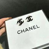 Chanel CC Logo Stud Earrings