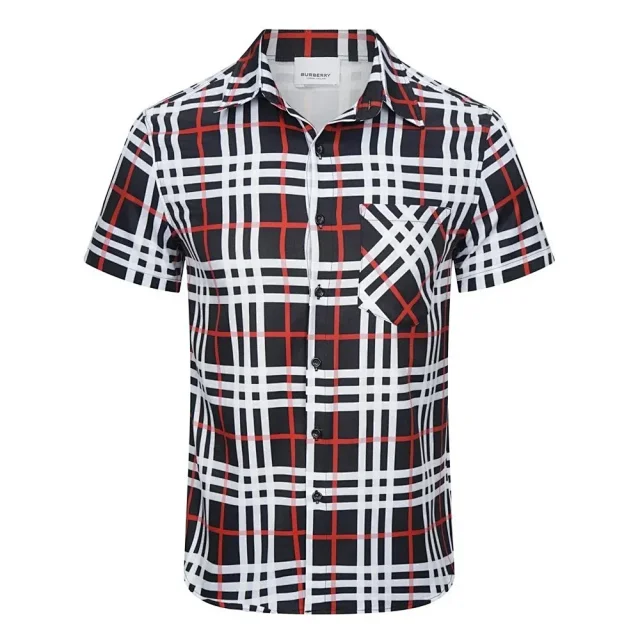 Burberry Shirts Short-Sleeve Check Button-Up Shirt product detail image 17