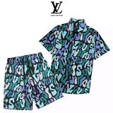 Louis Vuitton Distorted Monogram Short-Sleeve Shirt/Shorts Set [31 styles]