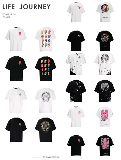 Chrome Hearts x The Rolling Stones Life Journey T-Shirts [36 styles]
