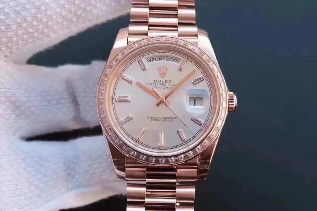 Rolex Watches Datejust mechanical watch with date window and fluted bezel — 33