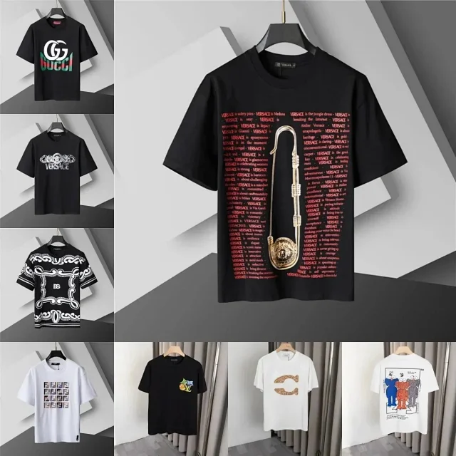 Versace T-Shirts Graphic Logo Print T-Shirt product detail image 1
