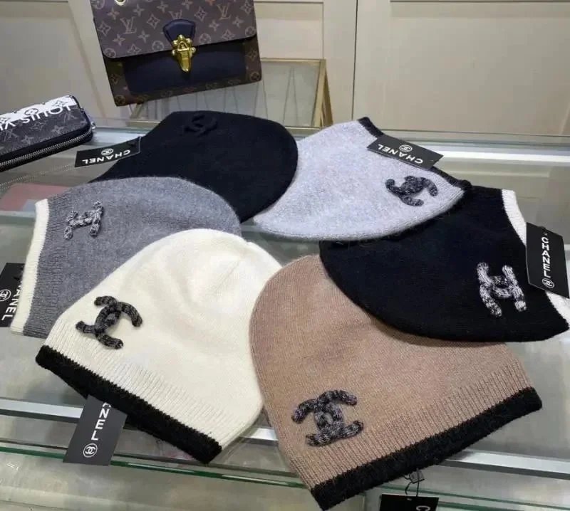 Chanel Hats Cable-Knit Logo Beanie image 3