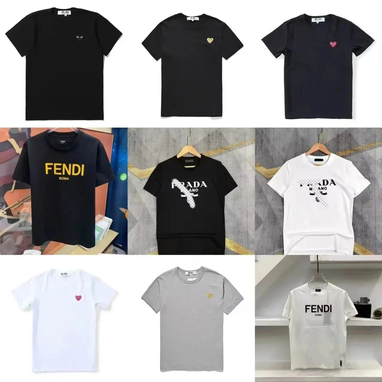 Comme des Garçons PLAY Heart Logo / Fendi Roma / Prada Milano T-Shirts [20 styles] listing image