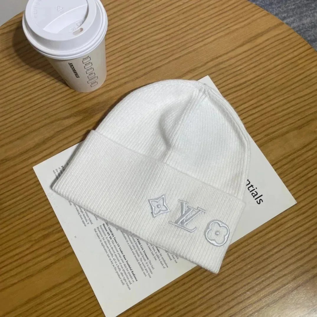 Louis Vuitton Hats Ribbed Knit Beanie with LV and Monogram Flower Embroidery image 5