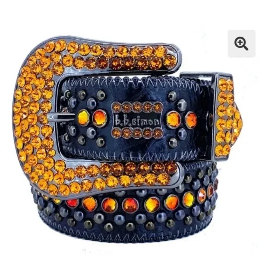 B.B. Simon Belts Rhinestone-studded belt with crystal buckle image 6