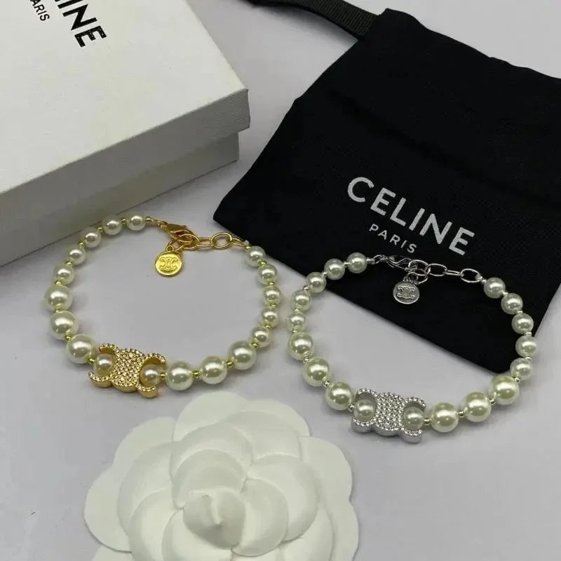 Celine Triomphe Pearl Bracelet [2 styles]
