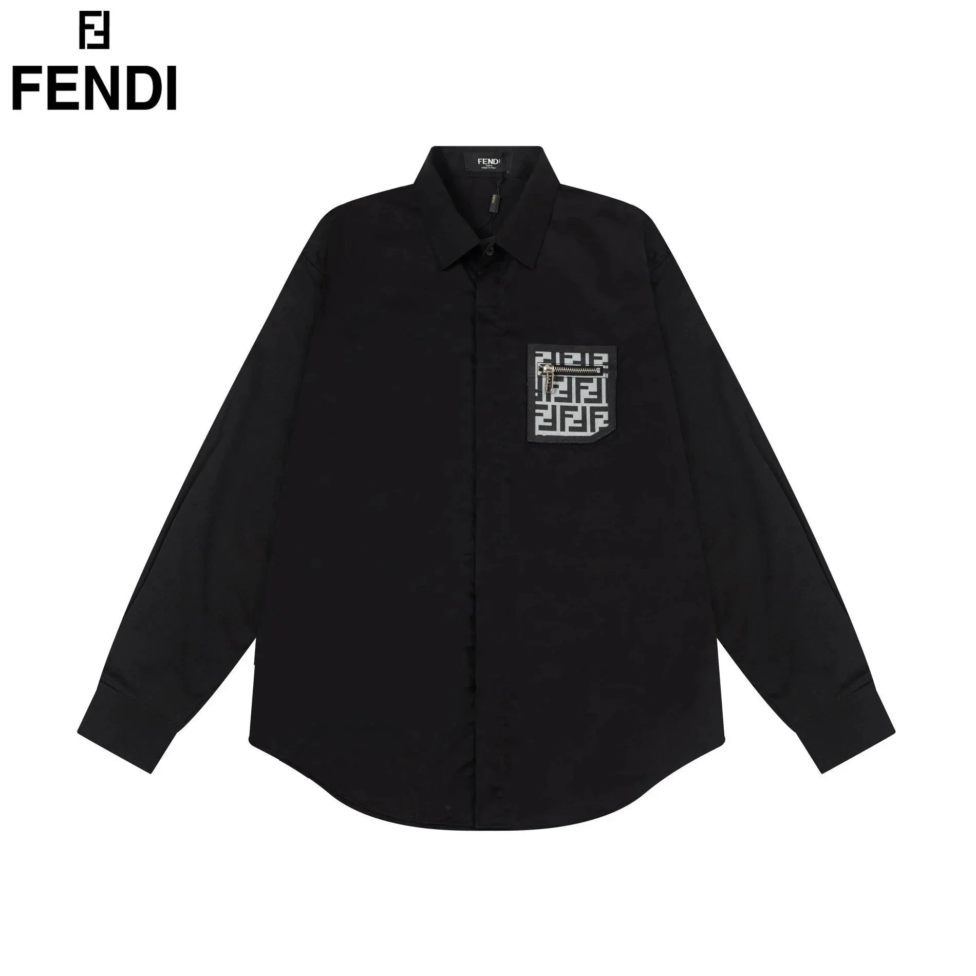 Fendi Shirts Short-Sleeve Camp-Collar Printed Shirt — 16